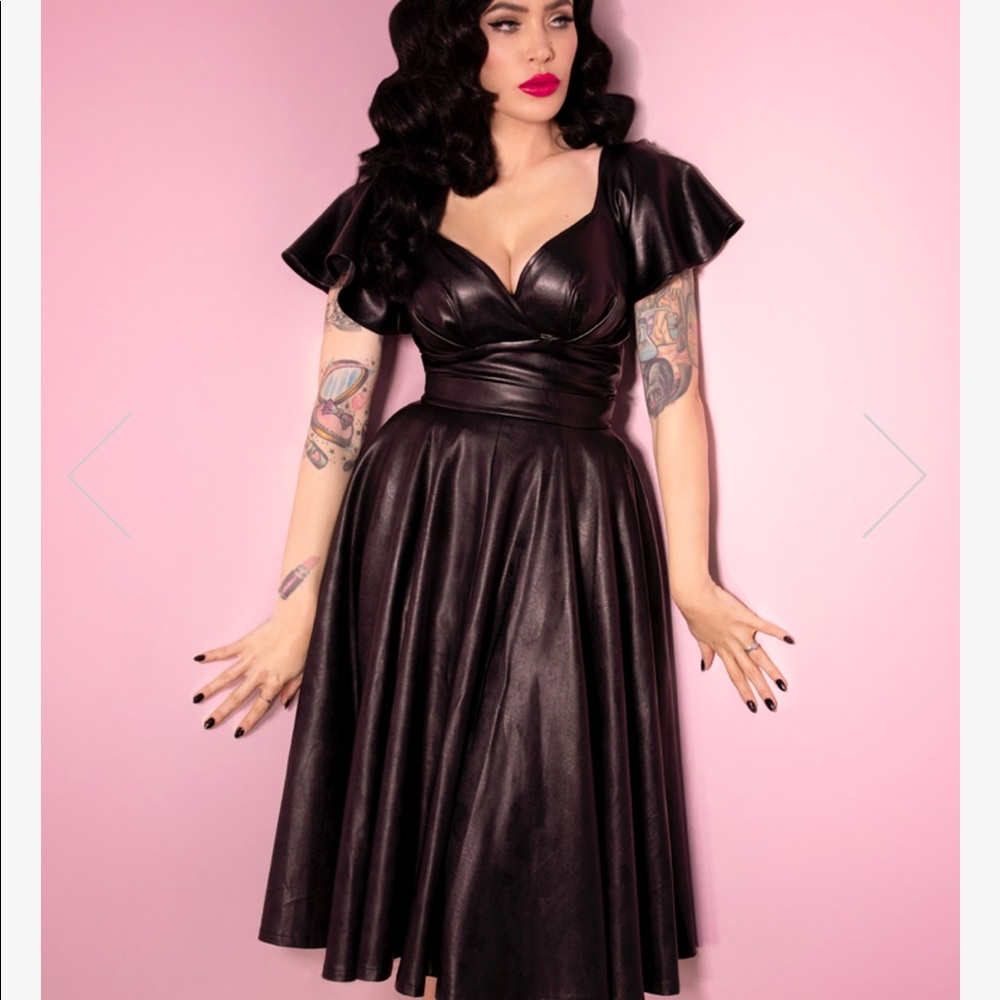 Bad Girl Vegan Leather Circle Skirt